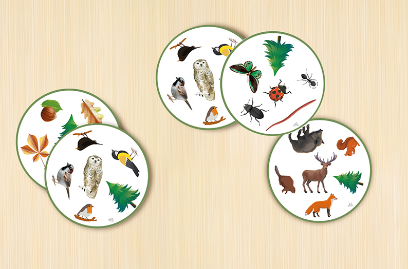 Dobble des animaux de la forêt